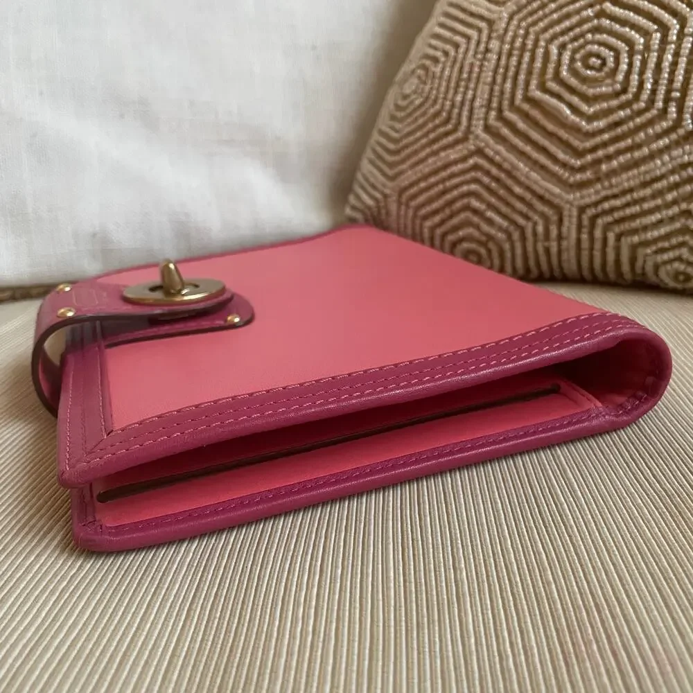 Coach Legacy Turnlock Planner Cover Pink Leather Agenda, Pen, Notebook Rare Y2K